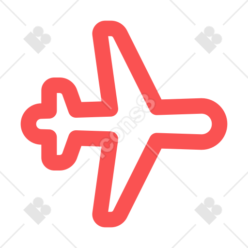 Red Plane Icon Png Flight Train Air Travel Airline, Cartoon Airline