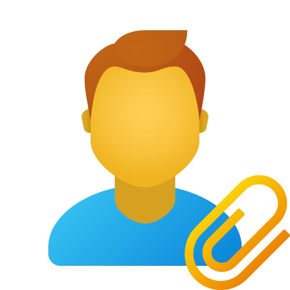 windows 11 color style attach resume male icon