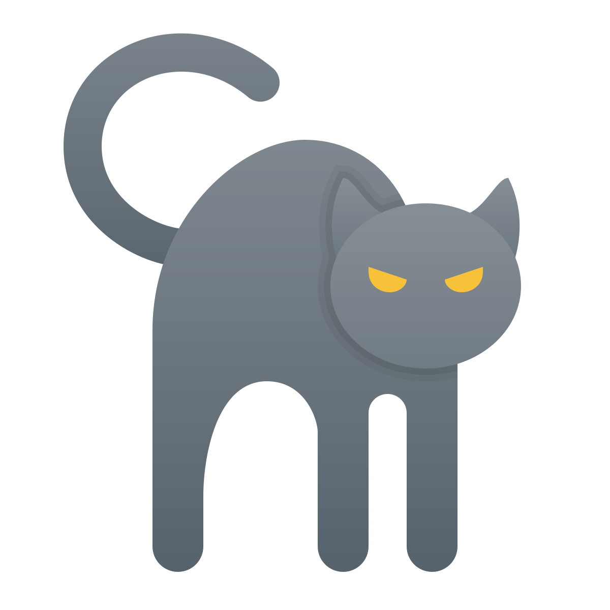 windows 11 color style black cat icon