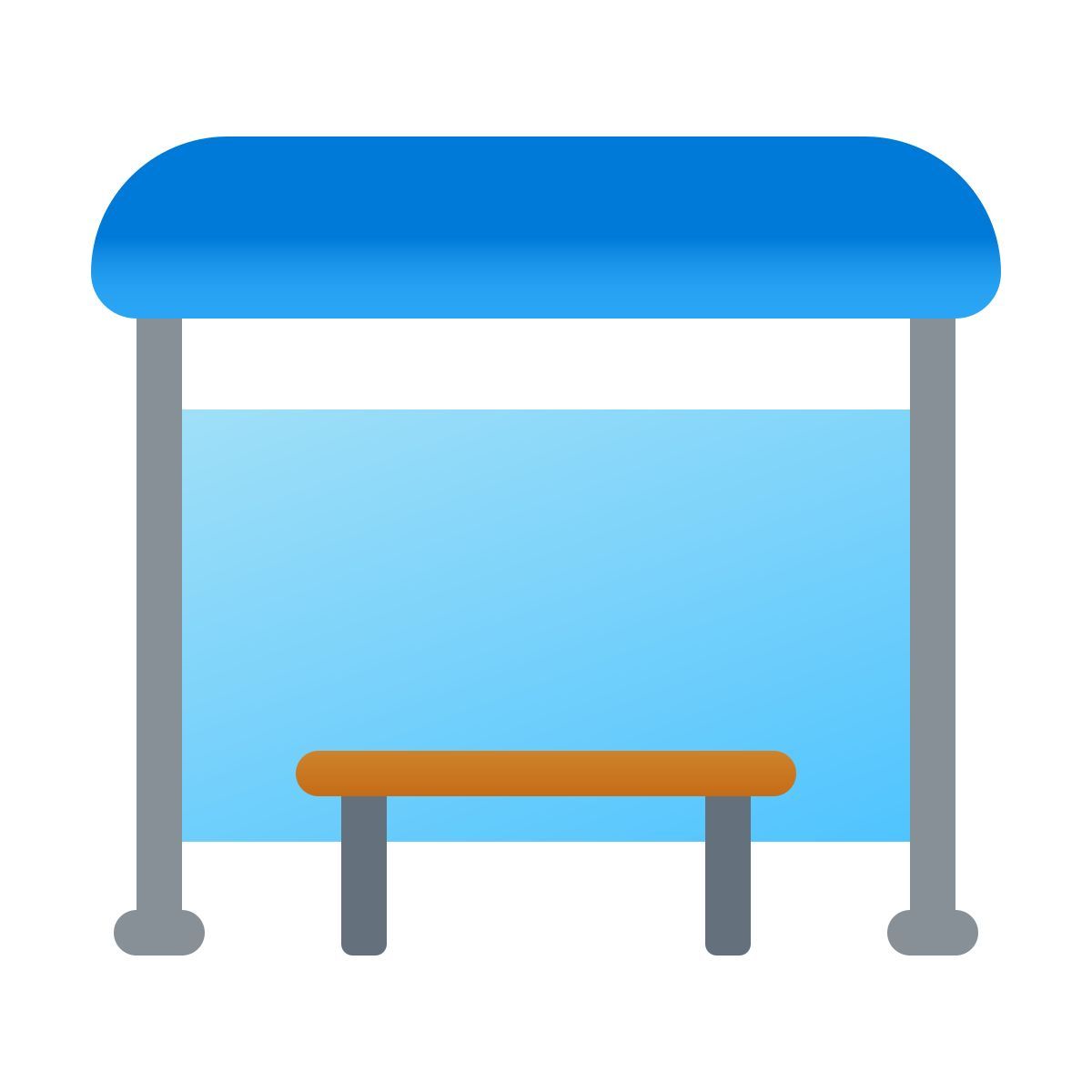 windows 11 color style bus stop icon