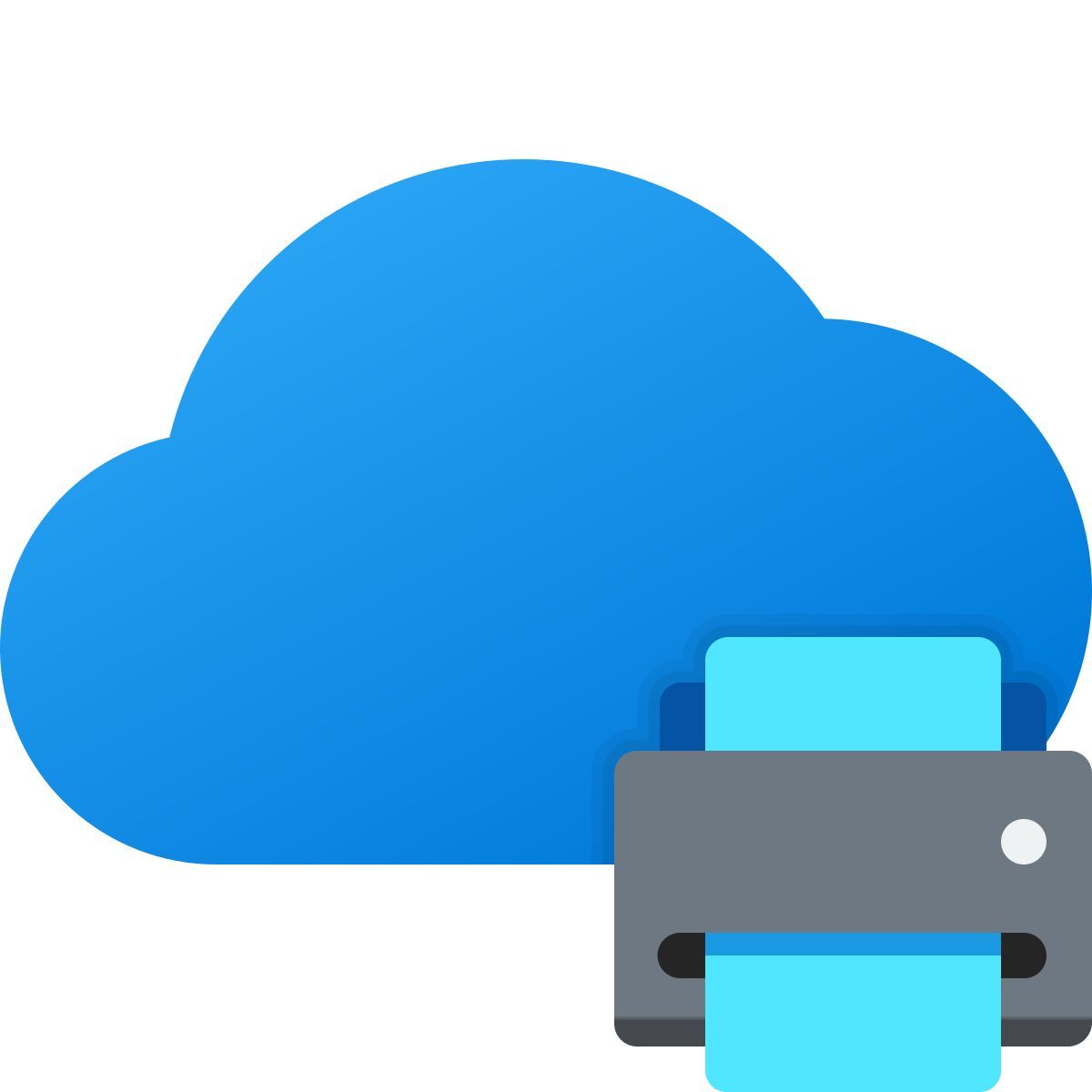 windows 11 color style cloud print icon