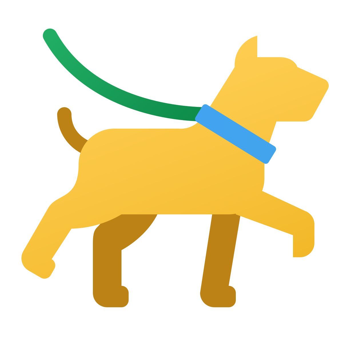 windows 11 color style dog walking icon