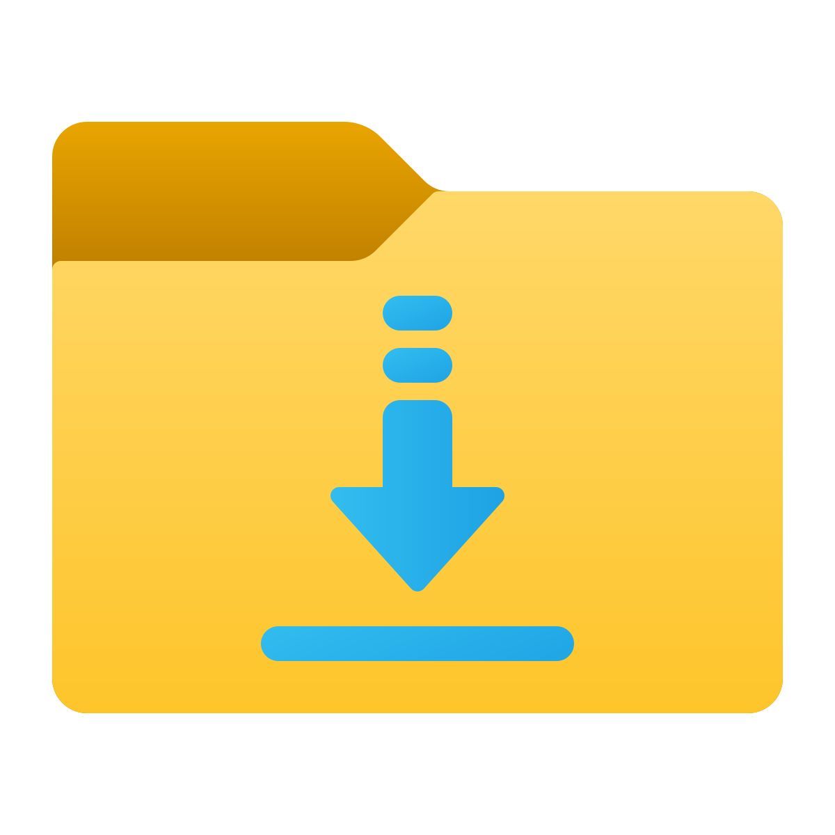 windows 11 color style carpeta de descargas icon