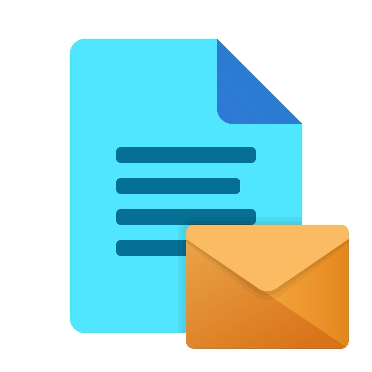 windows 11 color style 电子邮件文档 icon