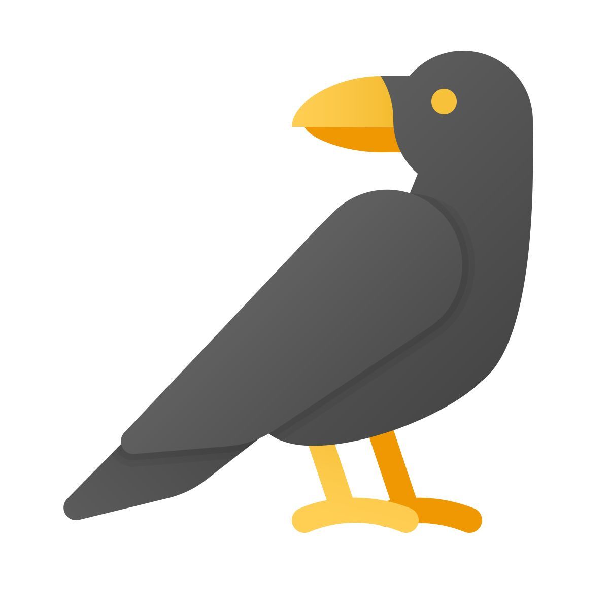 windows 11 color style cuervo de cuerpo completo icon