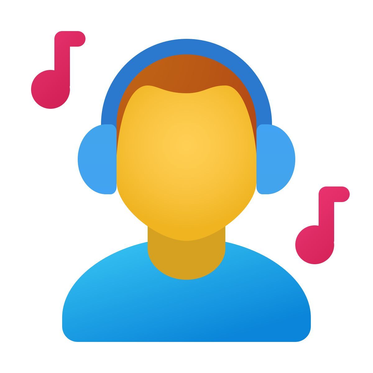 windows 11 color style listening to music on headphones icon
