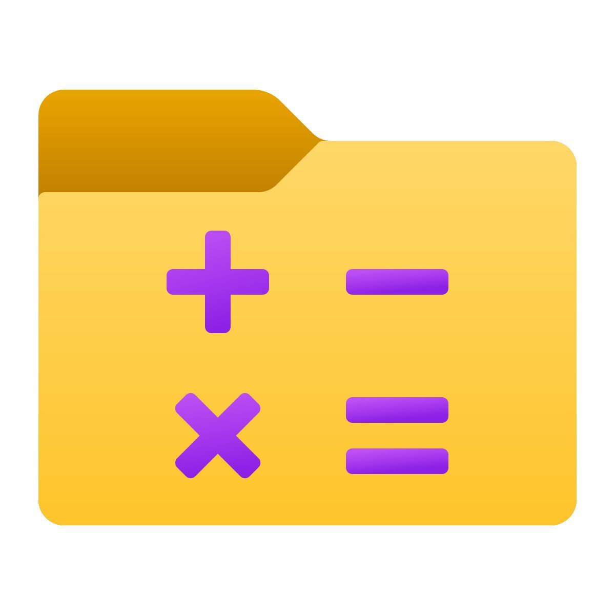 windows 11 color style mathe ordner icon