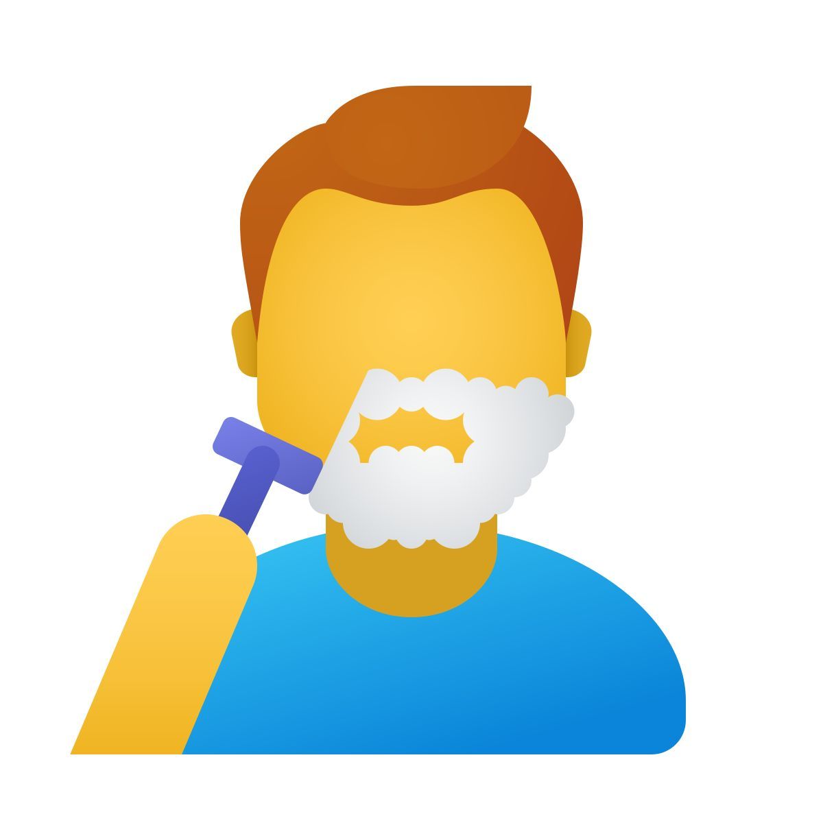windows 11 color style shaving man icon