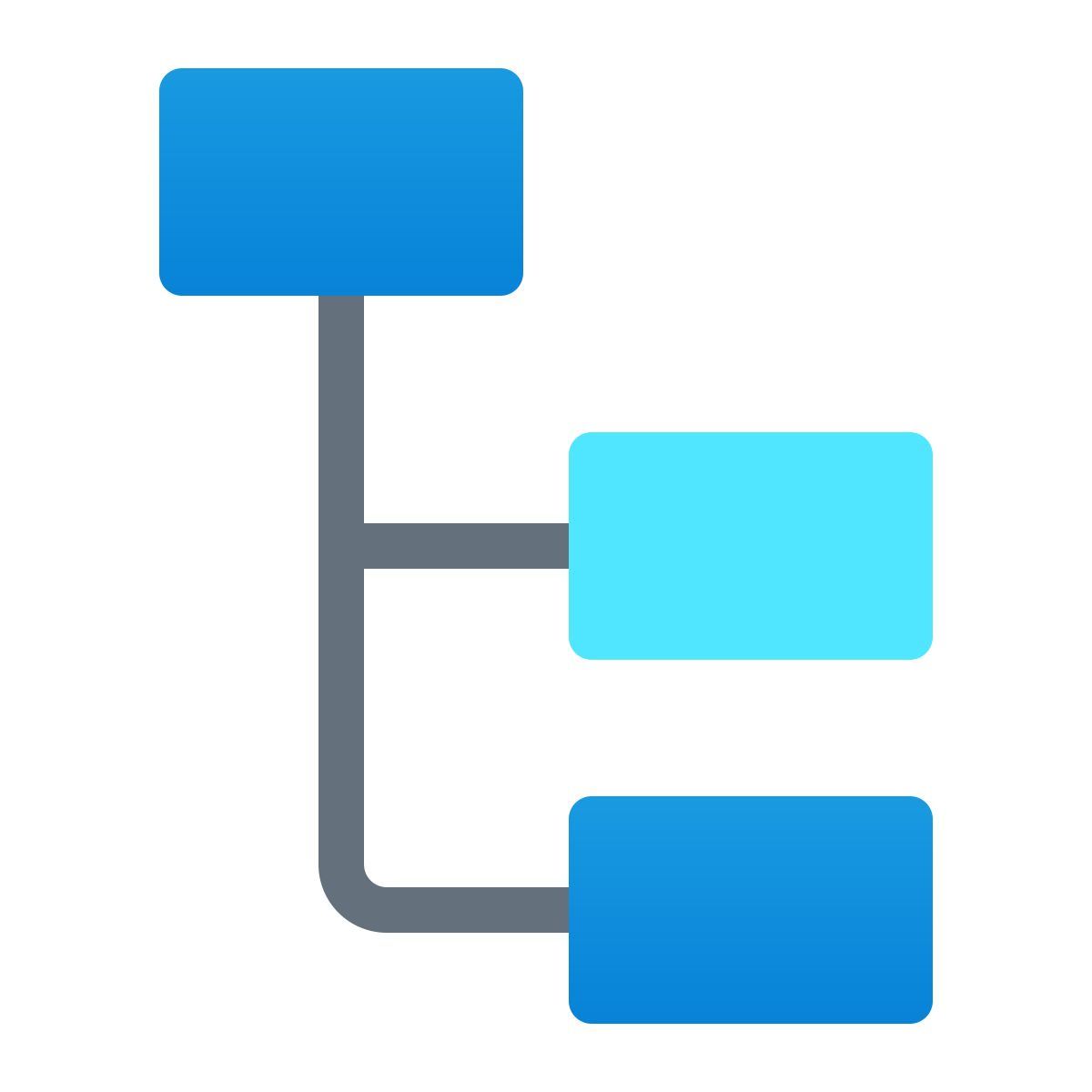 windows 11 color style 堆积的组织结构图突出显示第一个节点 icon