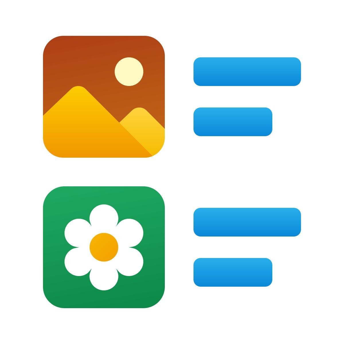 windows 11 color style tuiles icon