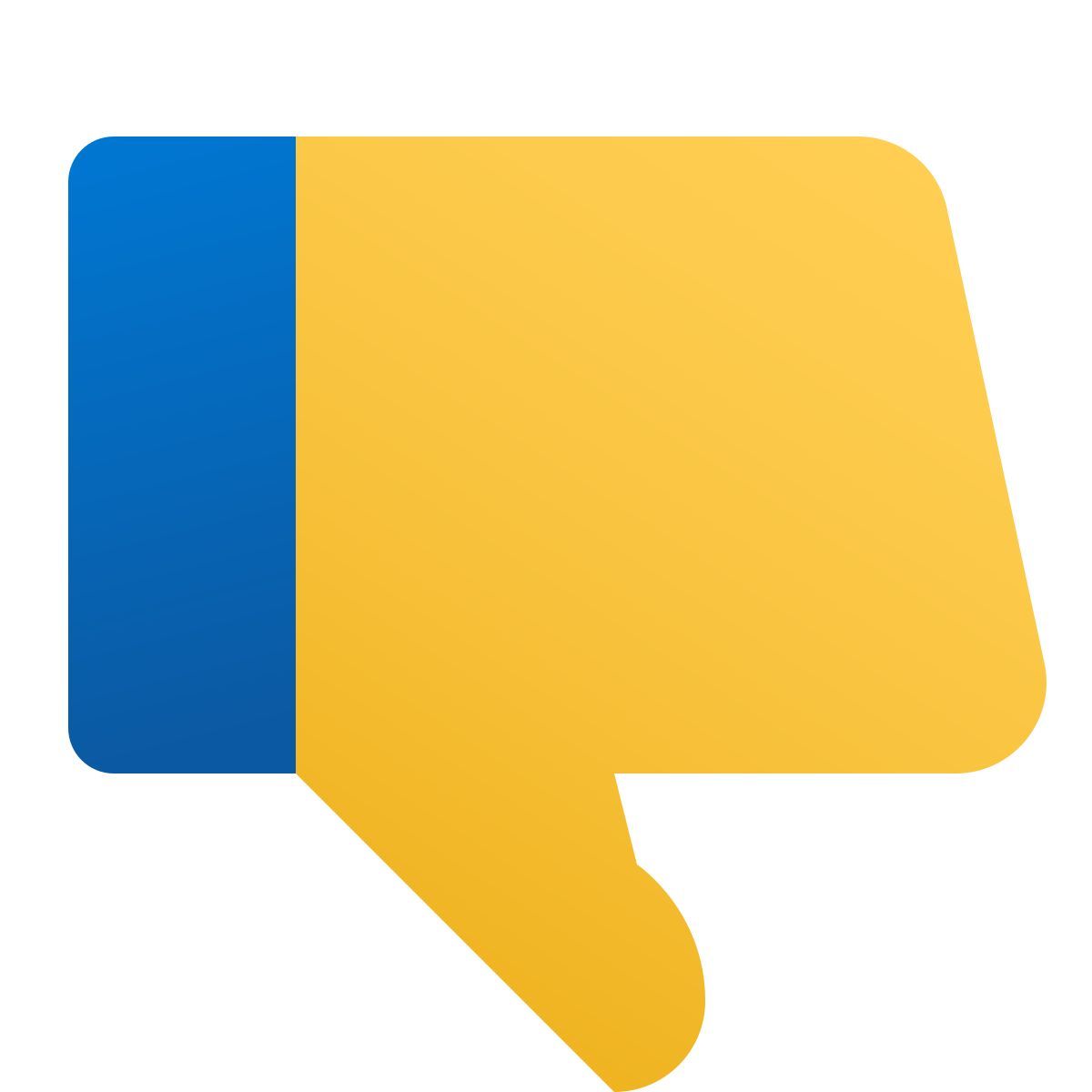 windows 11 color style daumen runter icon