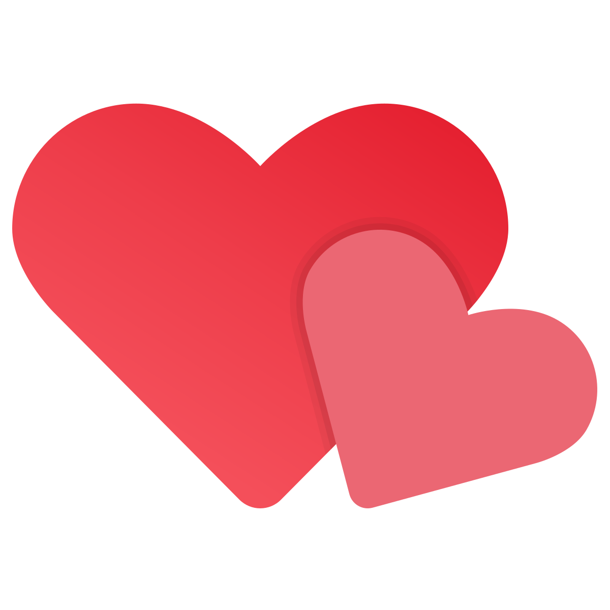 windows 11 color style two hearts icon