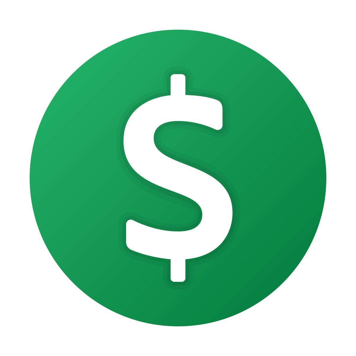 windows 11 color style dólar estadounidense en círculo icon