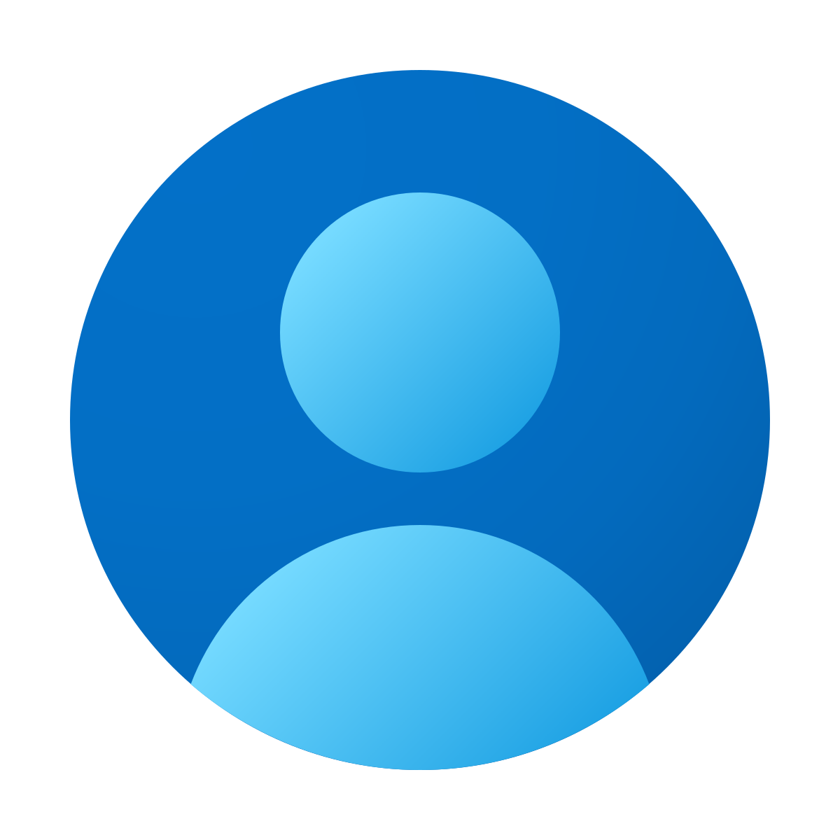 windows 11 color style user male circle  v2 icon