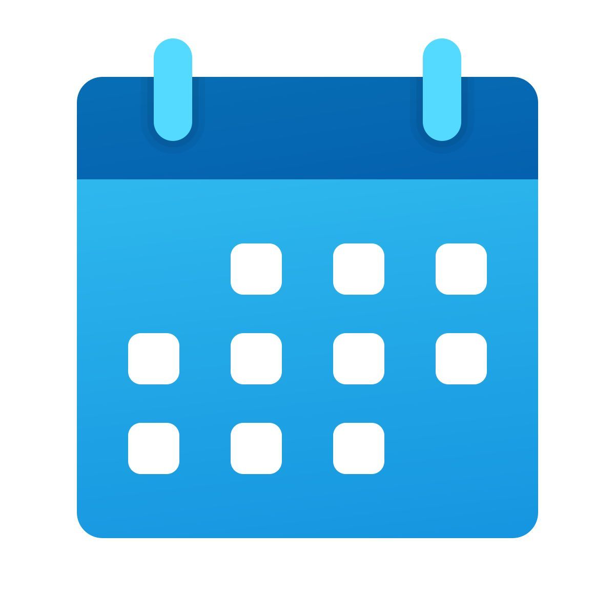 windows 11 color style windows calendar icon