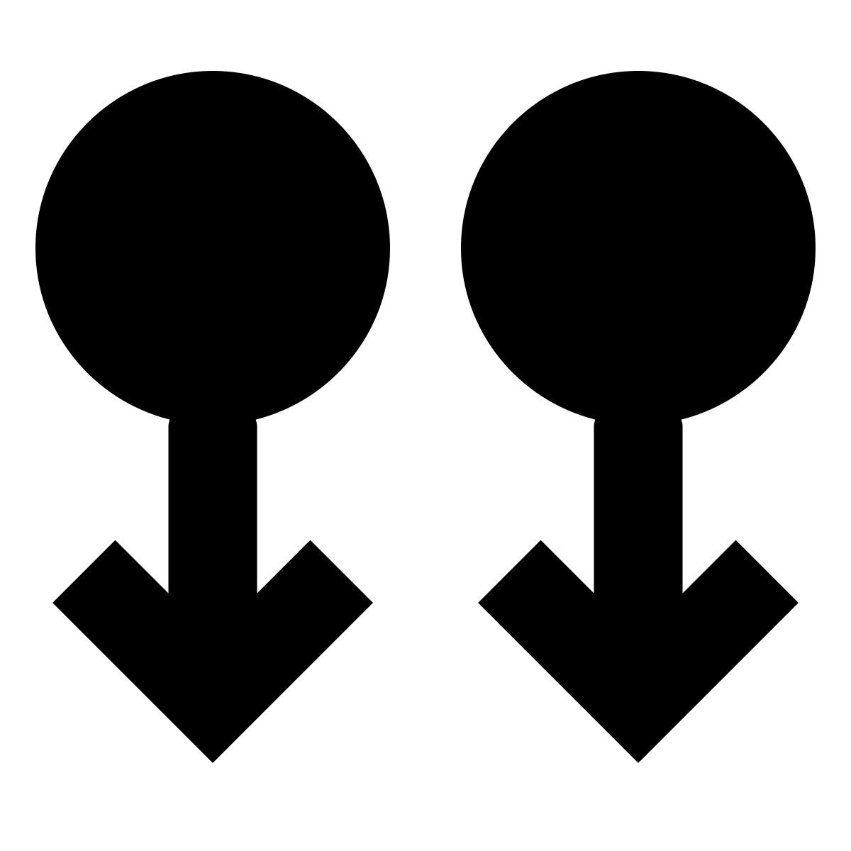 forma bold filled sharp style two finger swipe down icon