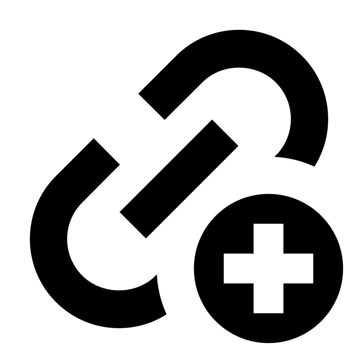 forma bold filled sharp style agregar enlace icon