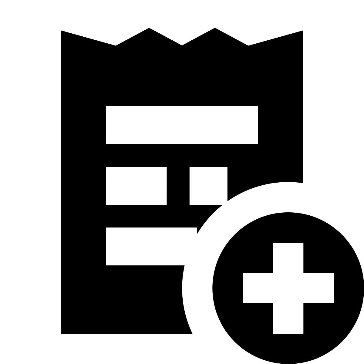 forma bold filled sharp style add receipt icon