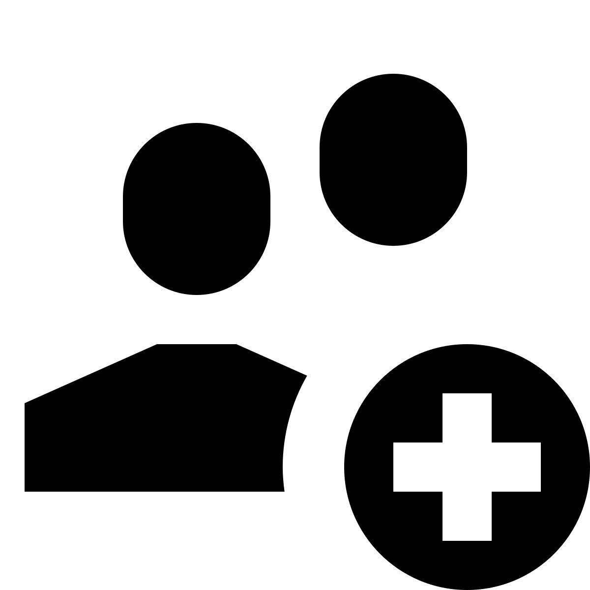 forma bold filled sharp style add male user group icon