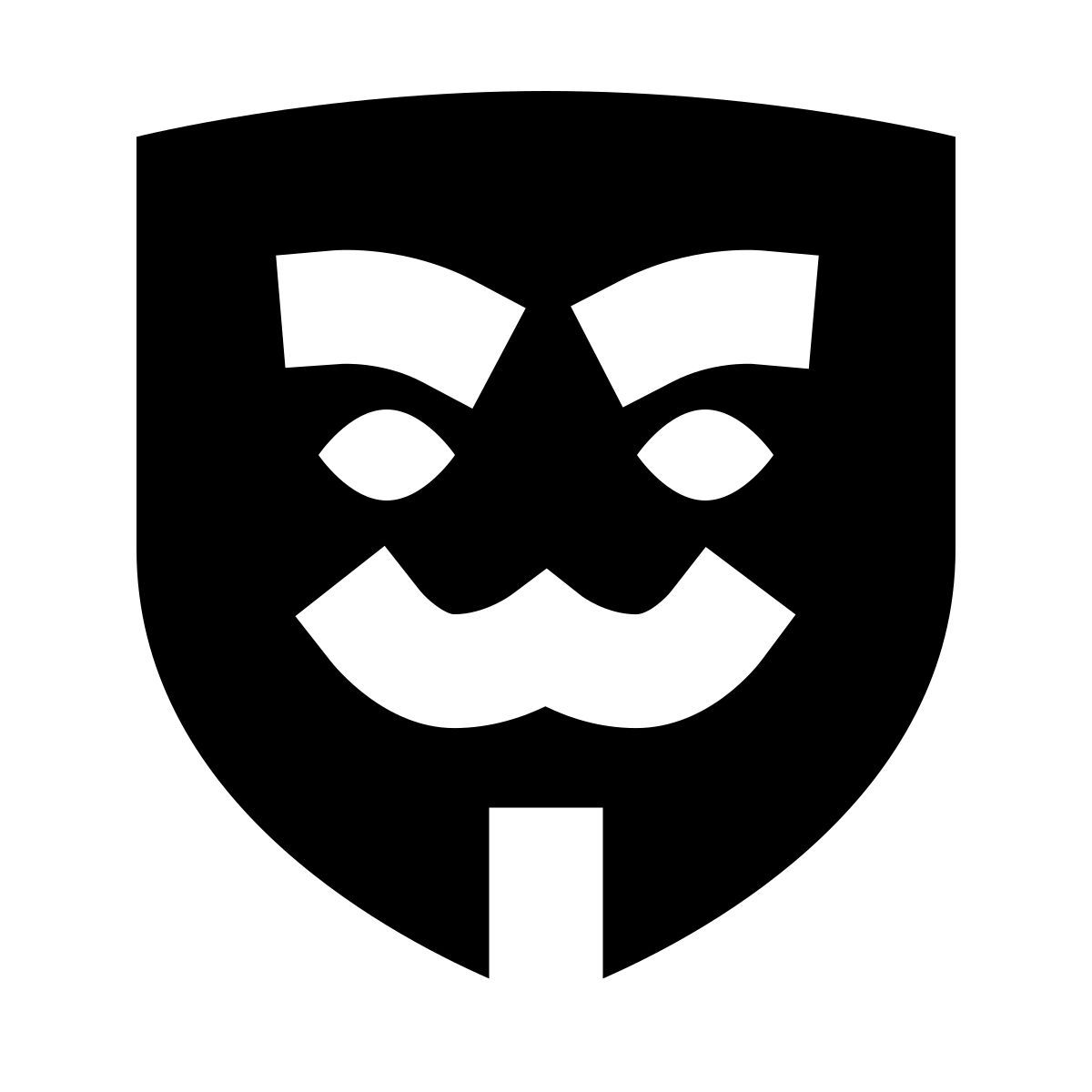 forma bold filled sharp style guy fawkes maske icon