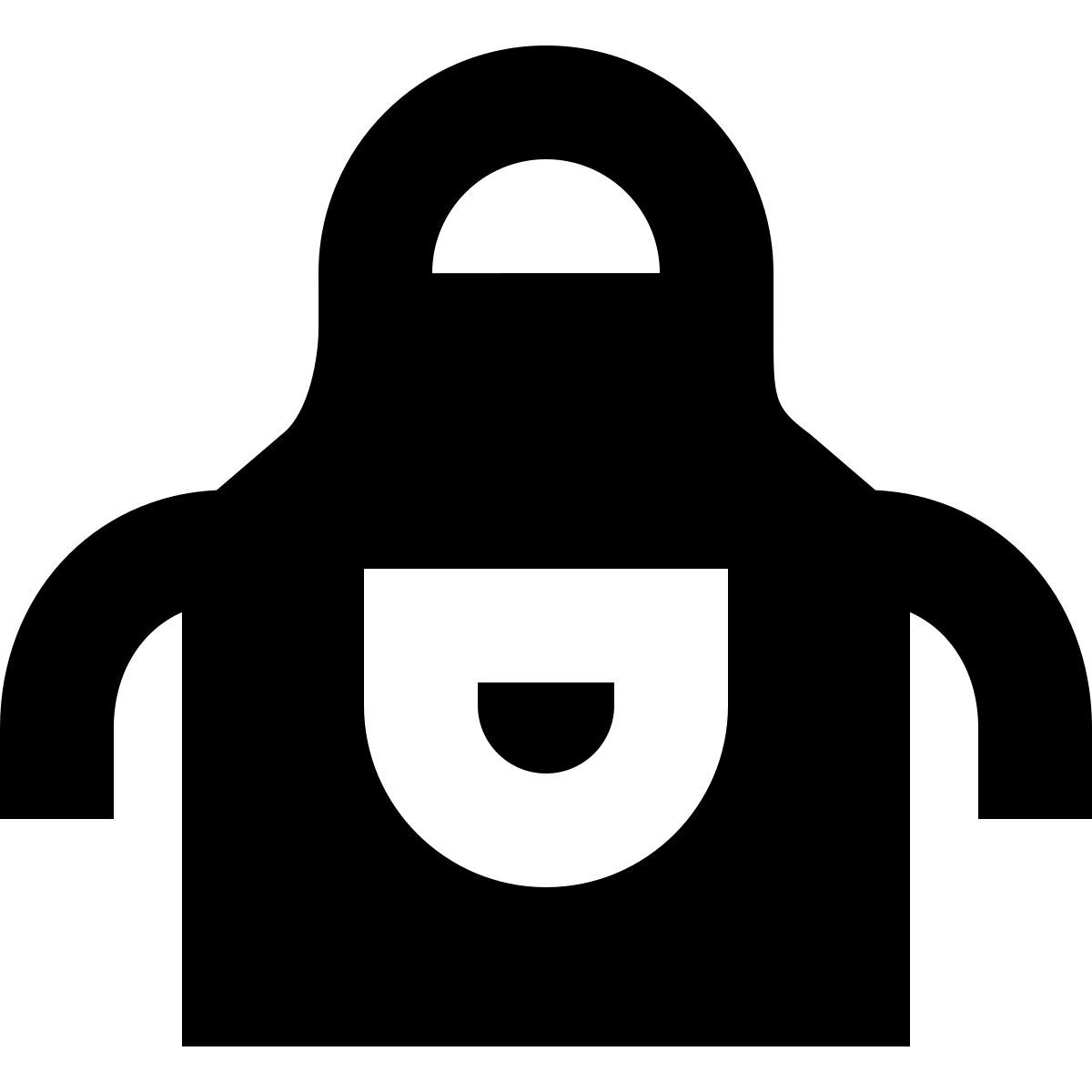 forma bold filled sharp style grembiule icon