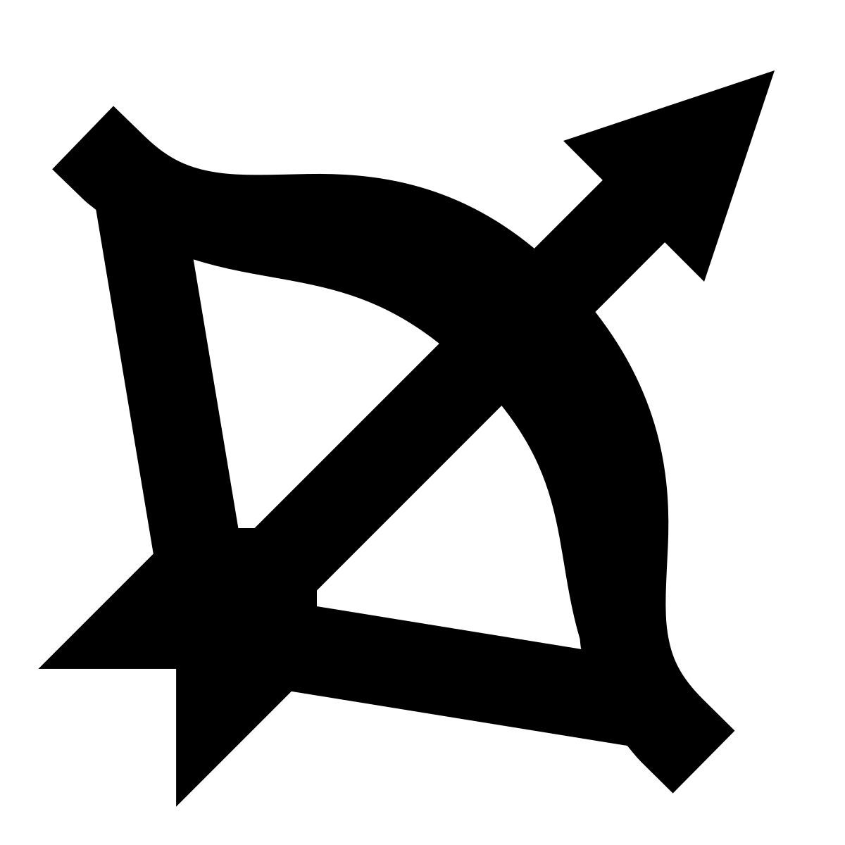 forma bold filled sharp style arquero icon