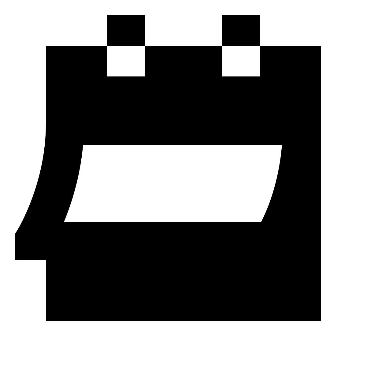 forma bold filled sharp style baby calendar icon