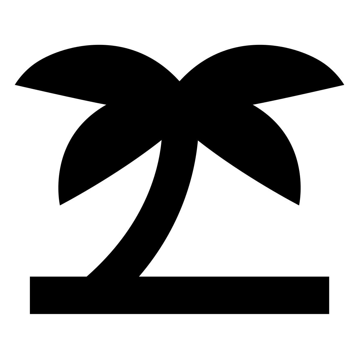 forma bold filled sharp style beach icon