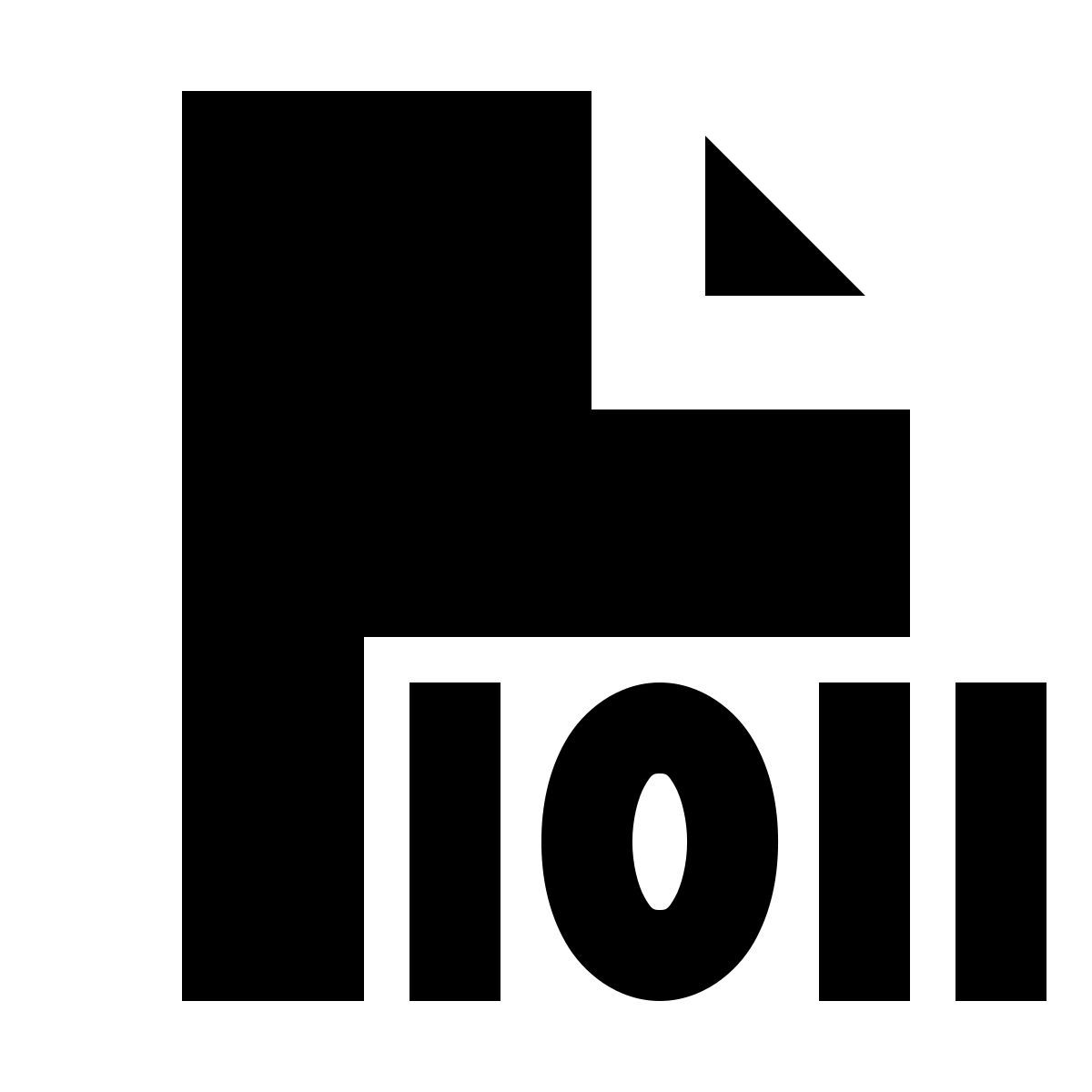 forma bold filled sharp style 바이너리 파일 icon