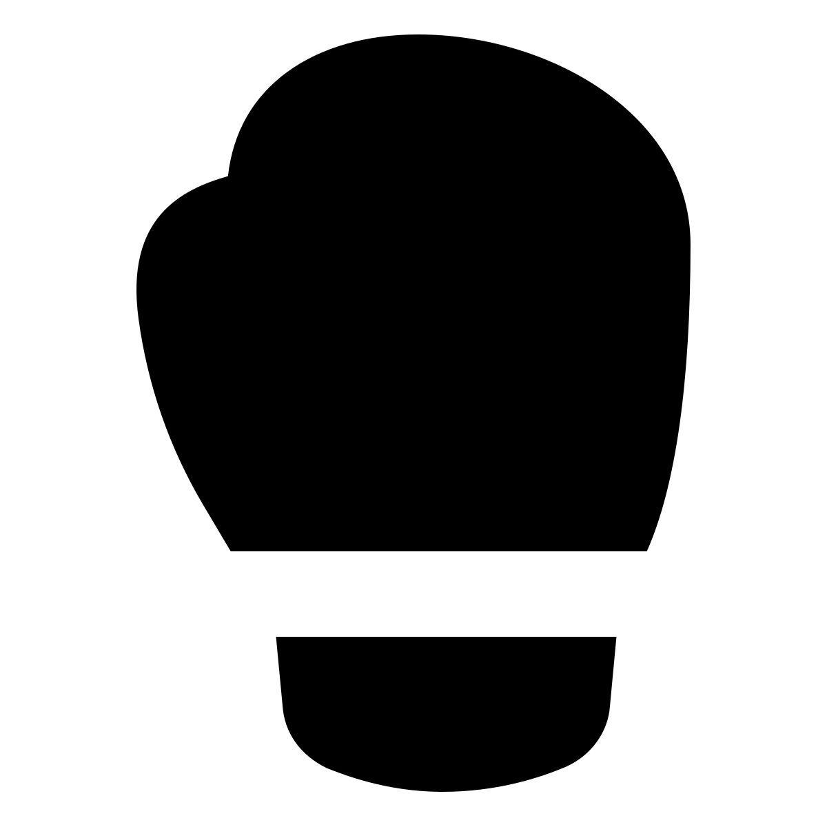 forma bold filled sharp style boxing glove icon