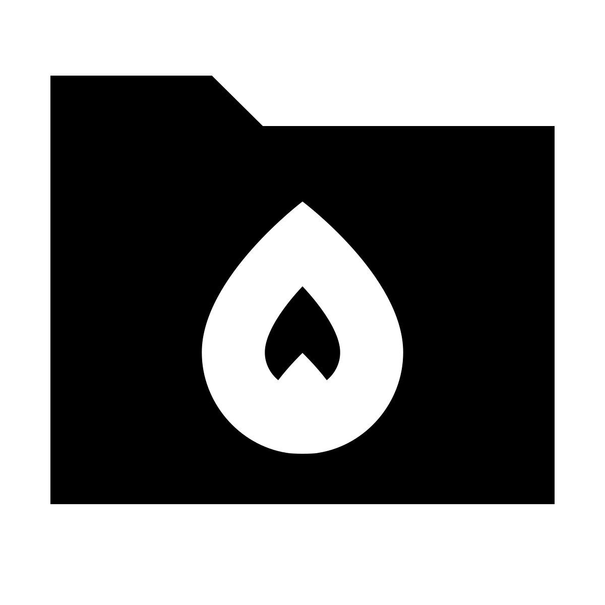 forma bold filled sharp style burn folder icon