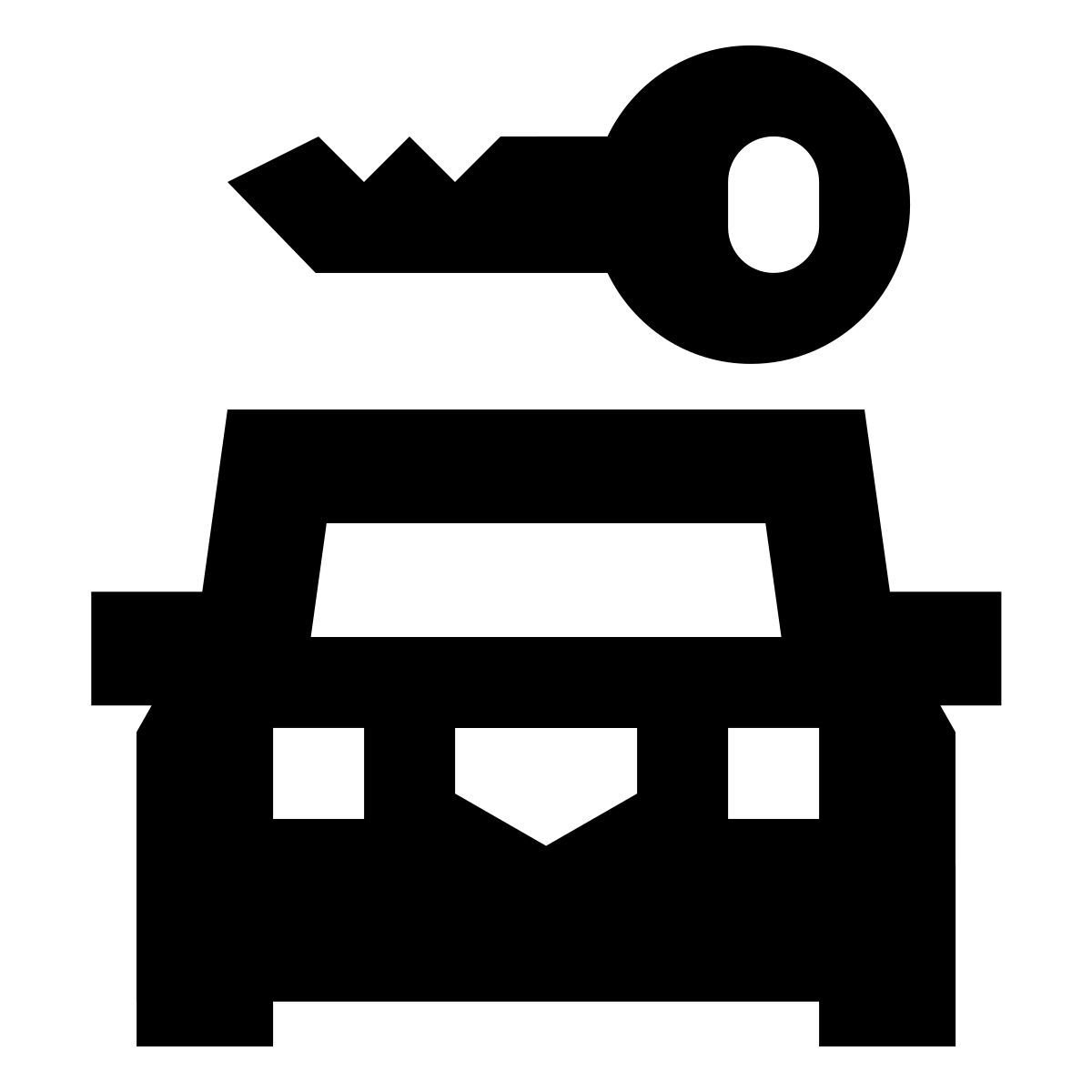 forma bold filled sharp style 자동차 임대 icon