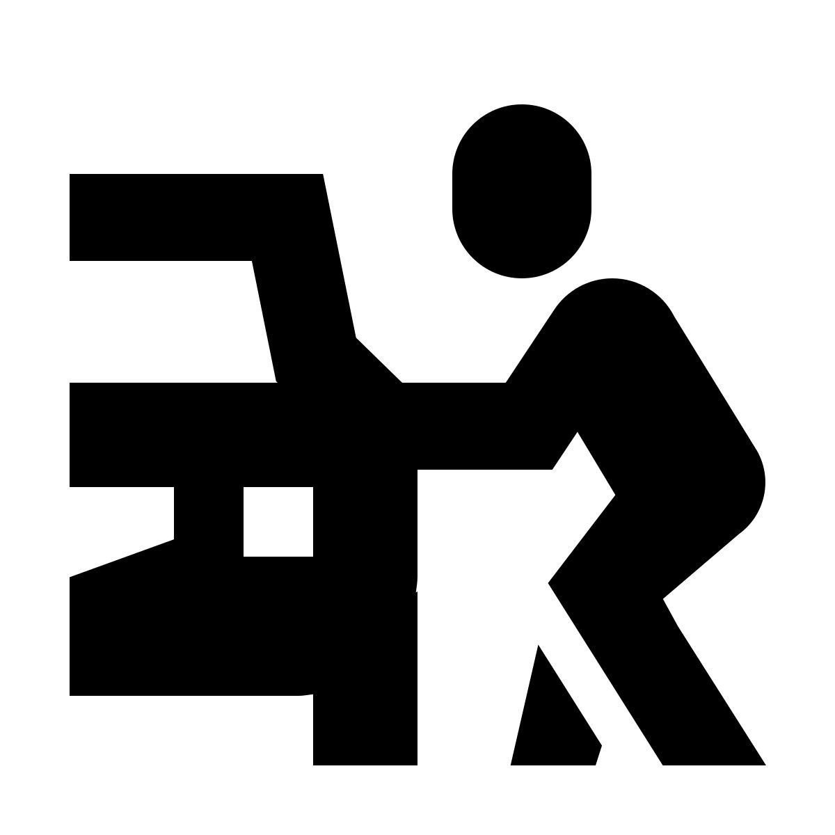 forma bold filled sharp style robo de vehículos icon