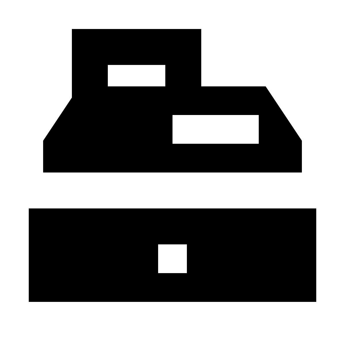 forma bold filled sharp style caixa registradora icon