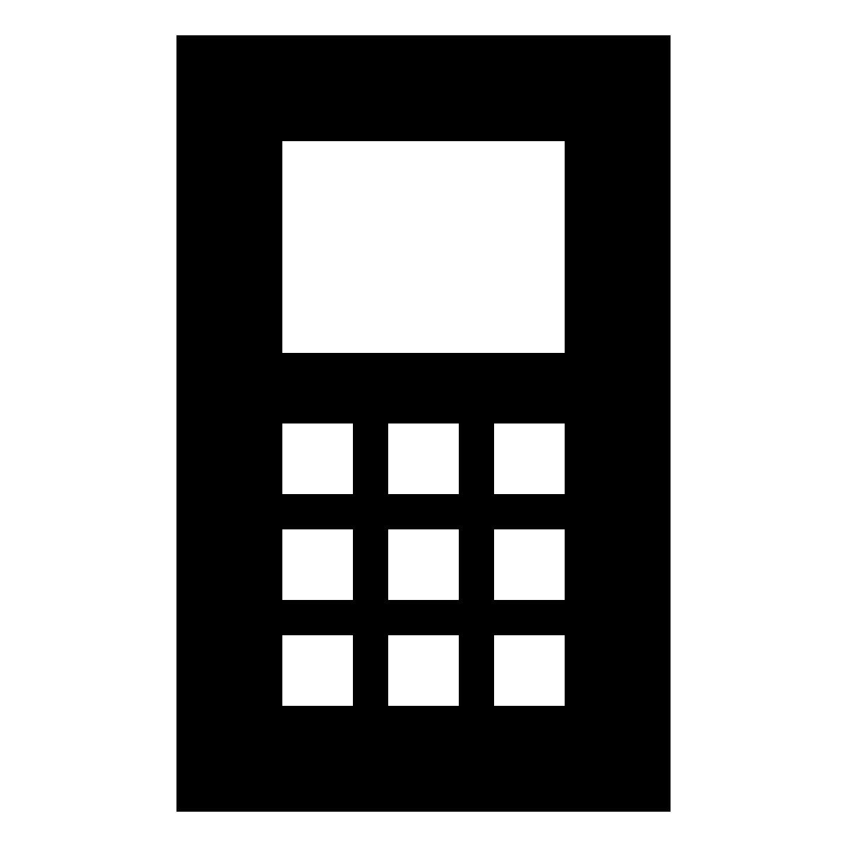 forma bold filled sharp style telefono cellulare icon