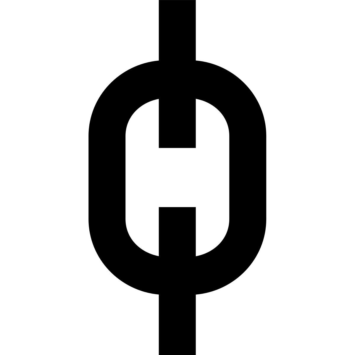 forma bold filled sharp style chain intermediate icon