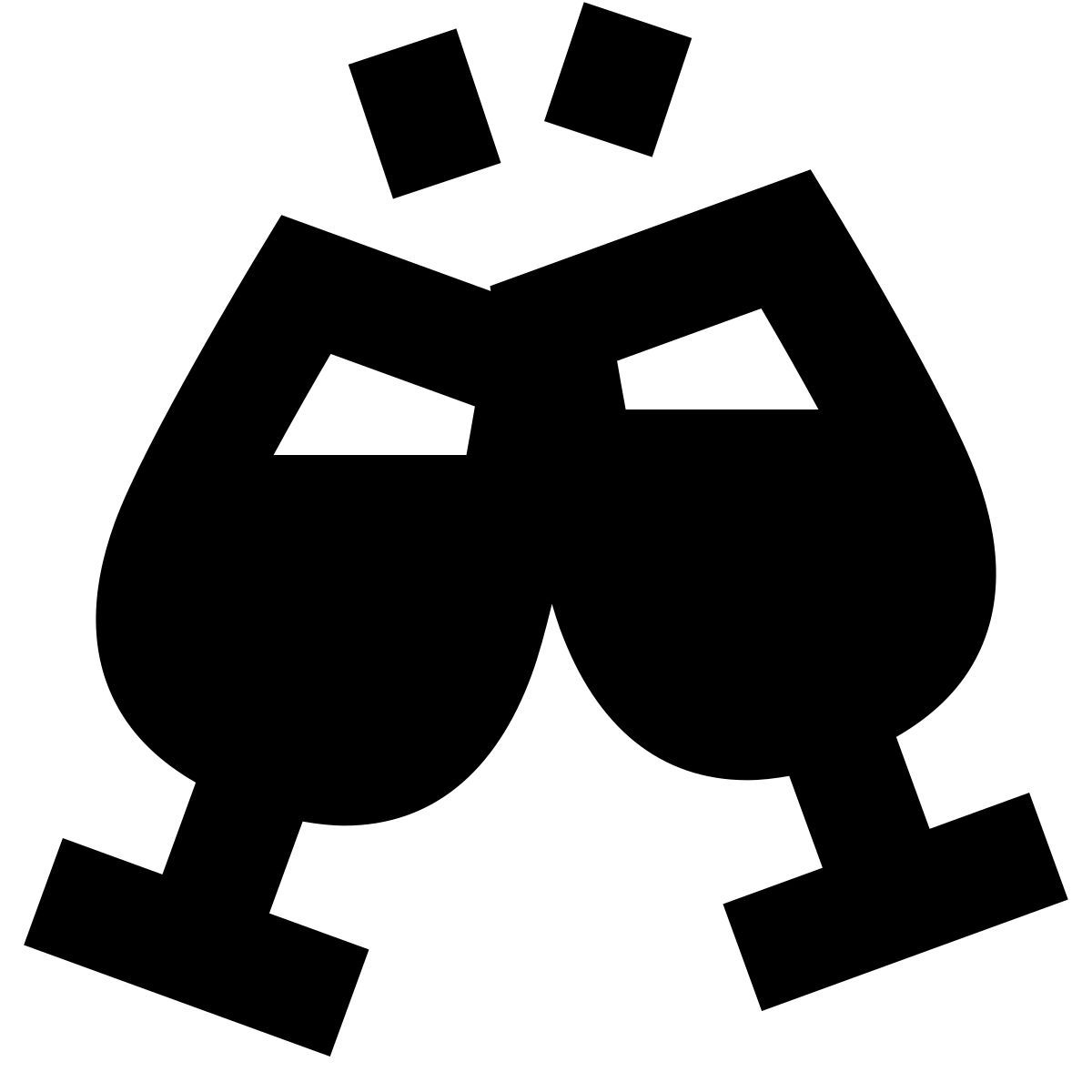 forma bold filled sharp style champagne icon