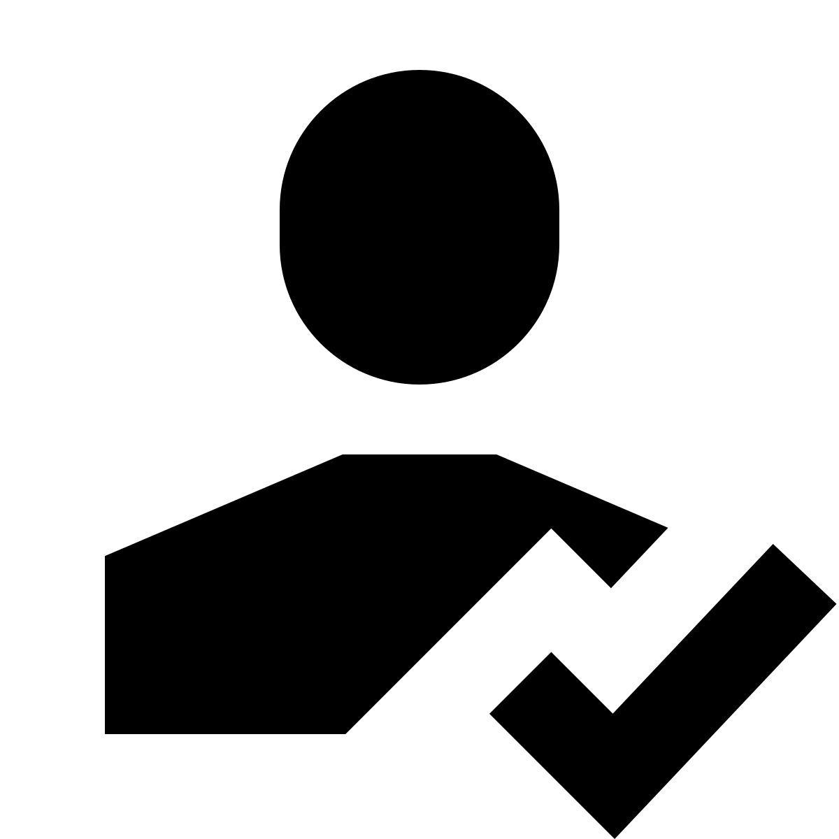 forma bold filled sharp style geprüfter user männlich icon