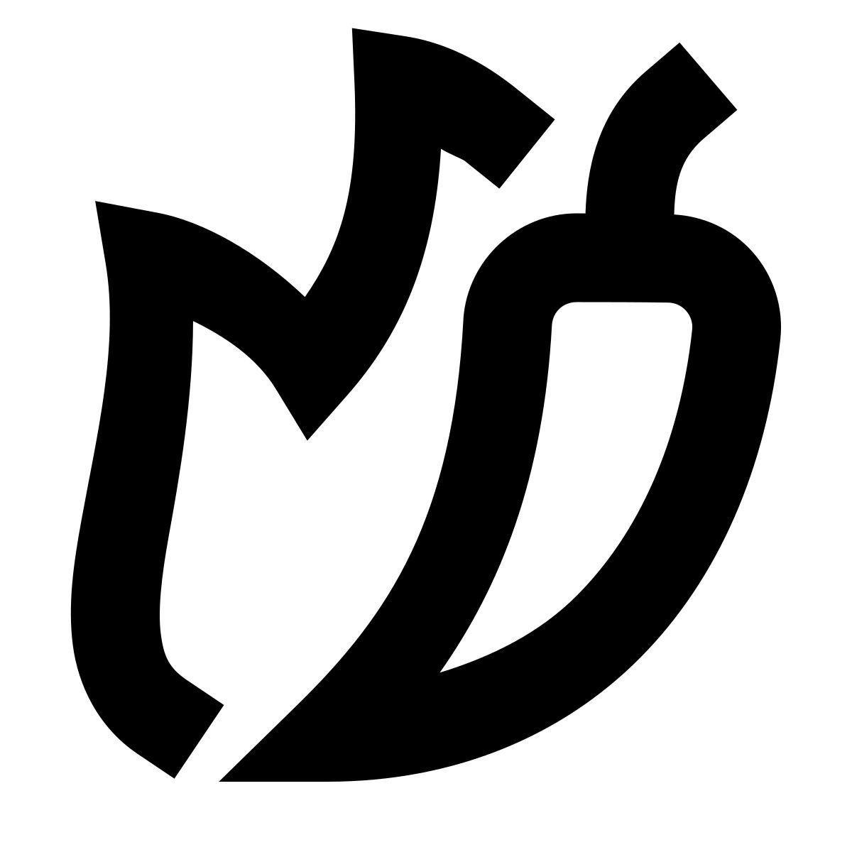 forma bold filled sharp style piment icon