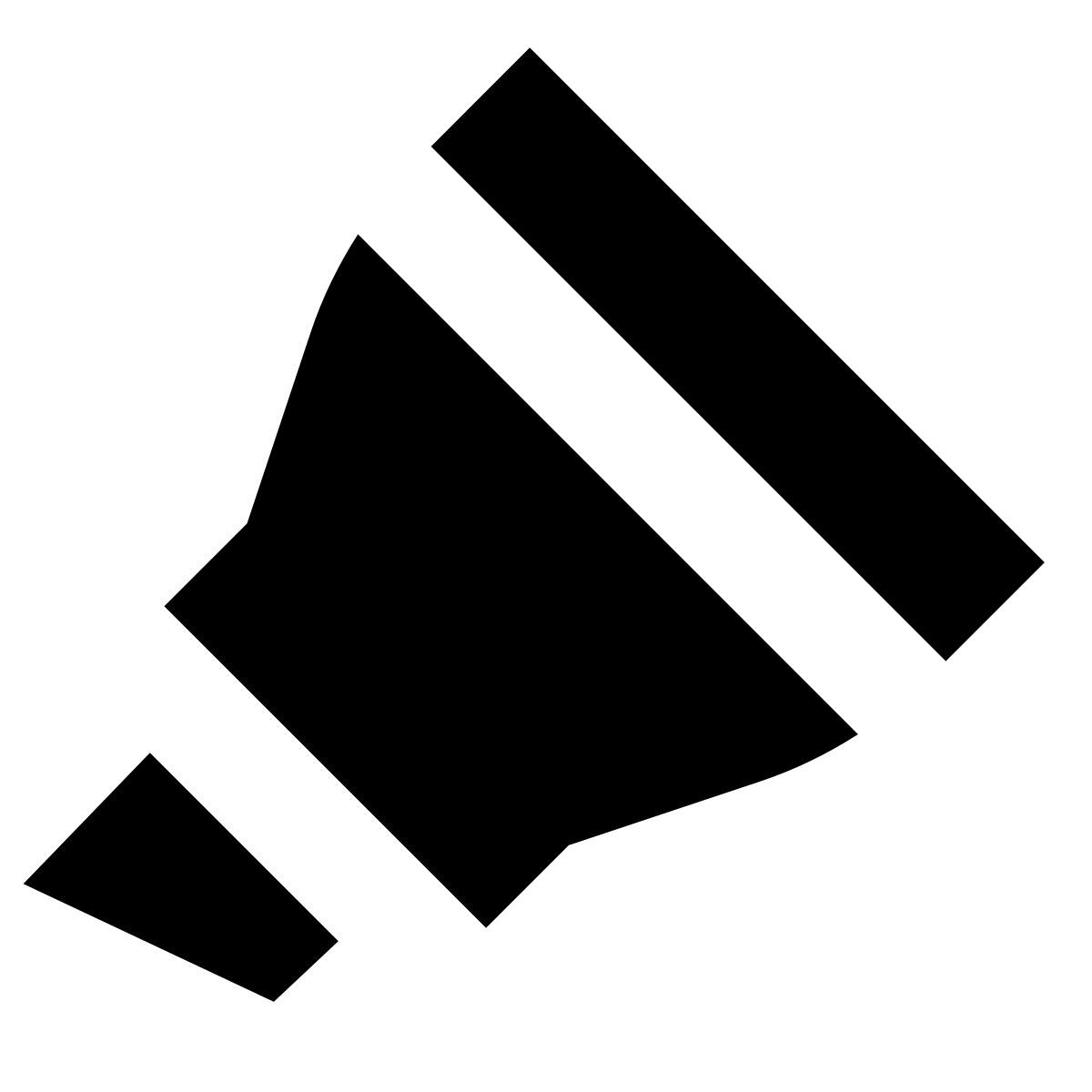 forma bold filled sharp style marcatore con punta a scalpello icon