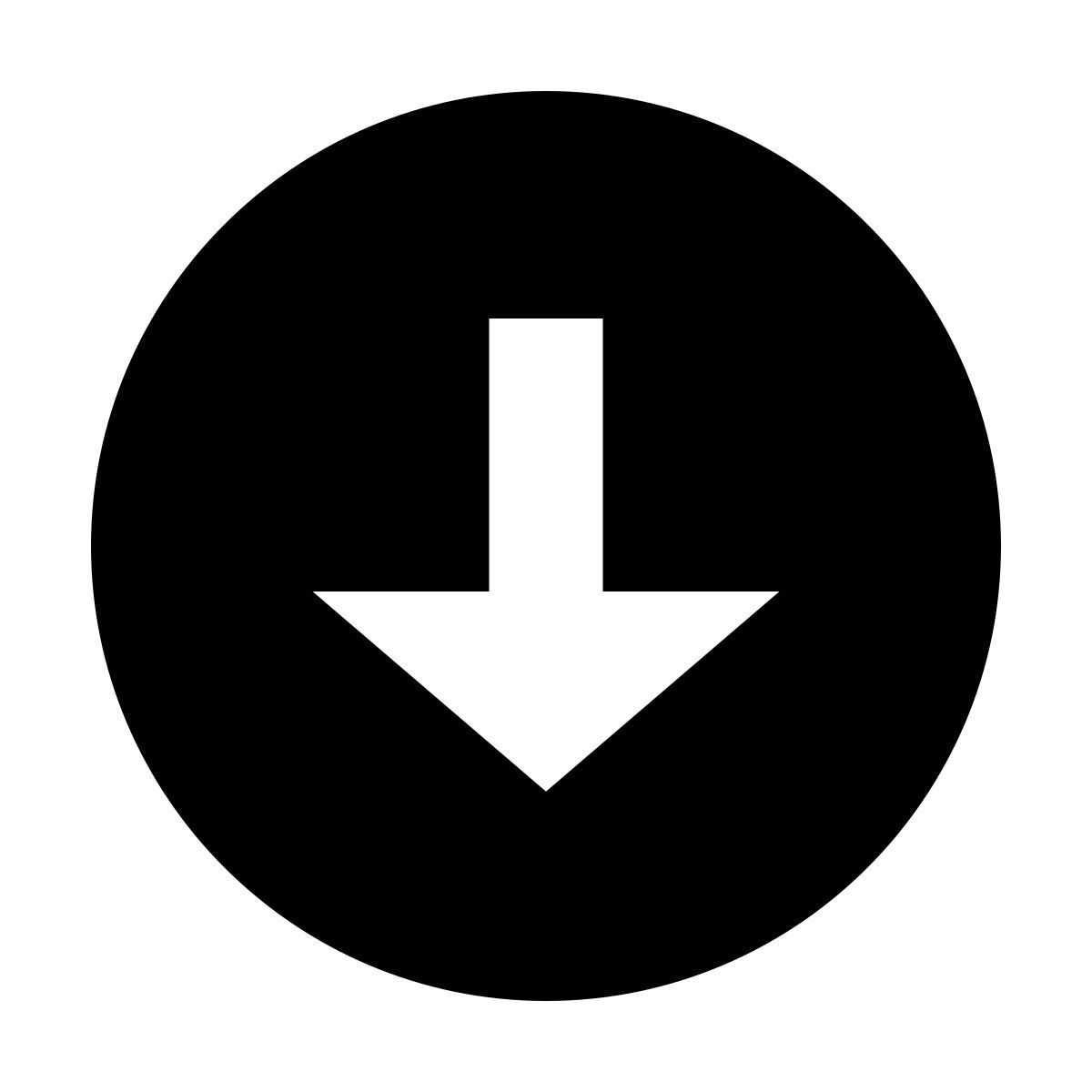 forma bold filled sharp style flèche bas icon