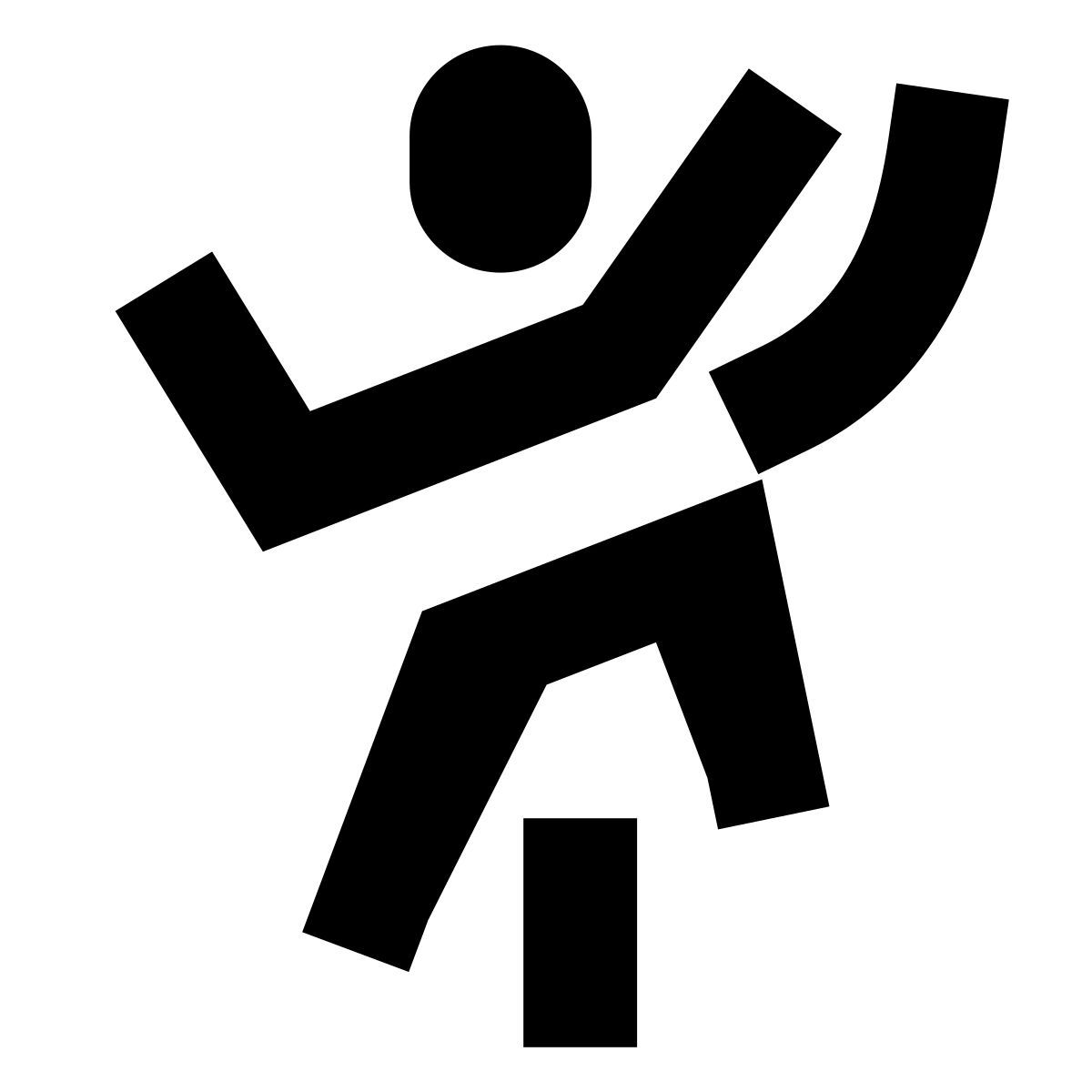 forma bold filled sharp style klettern icon