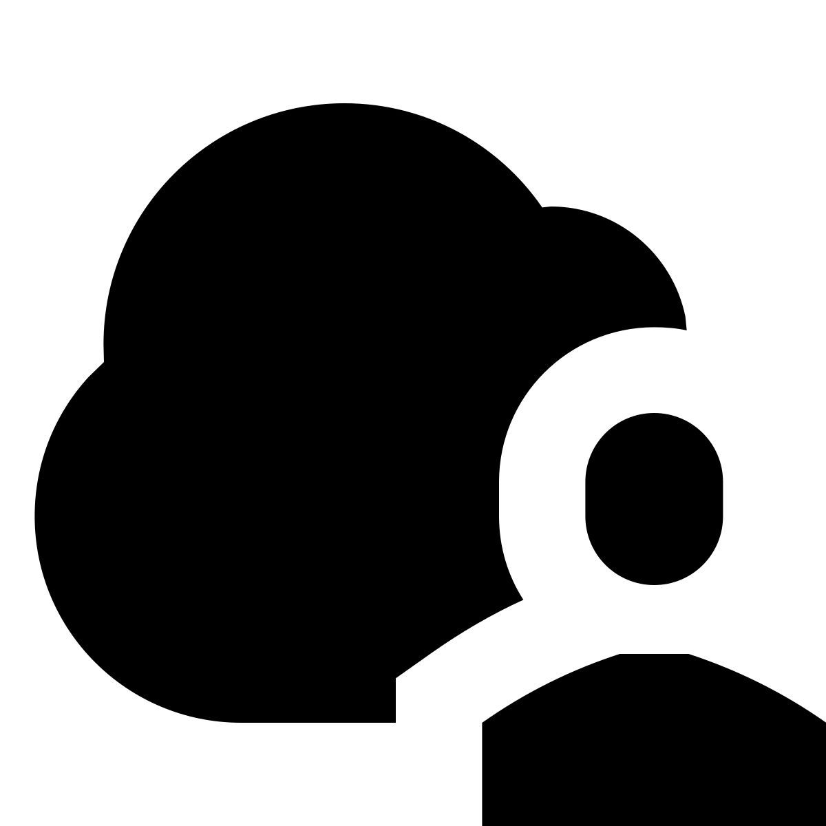 forma bold filled sharp style cloud benutzer icon