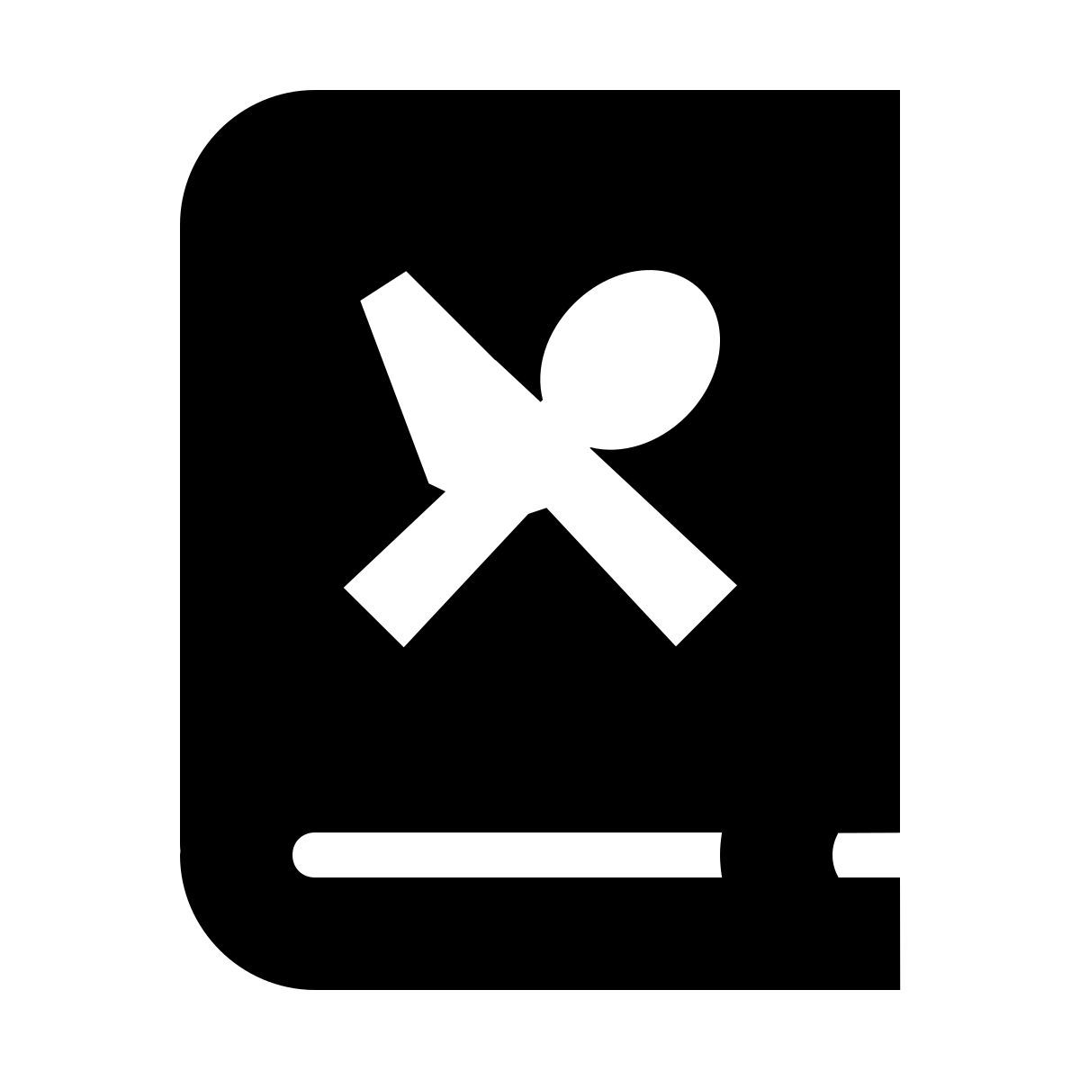 forma bold filled sharp style cooking book icon