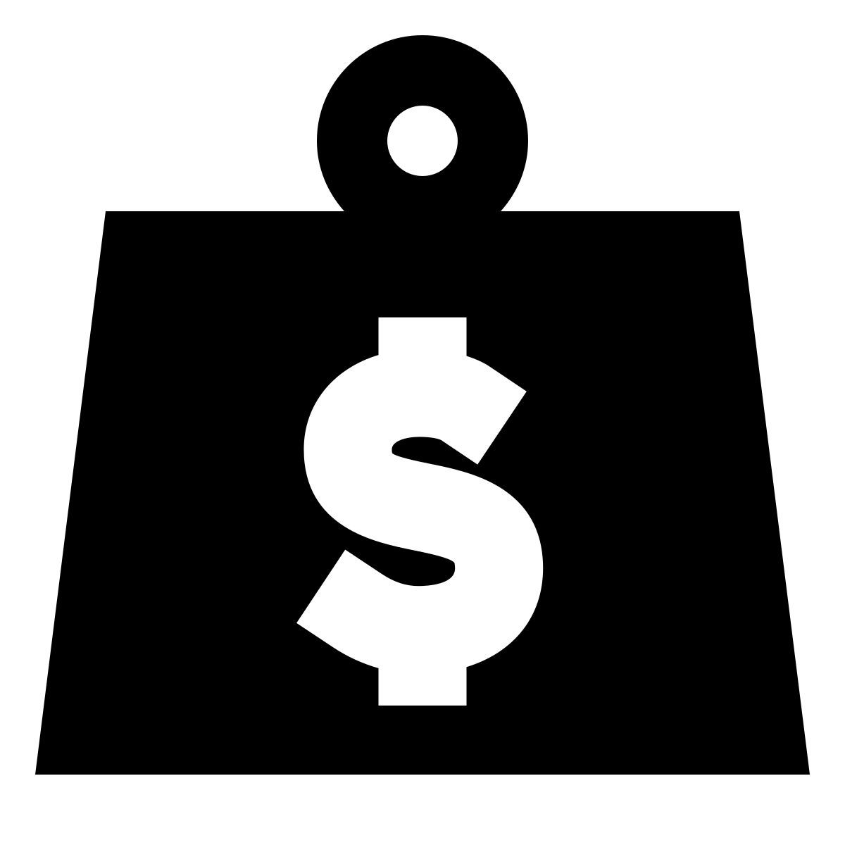 forma bold filled sharp style dívida icon