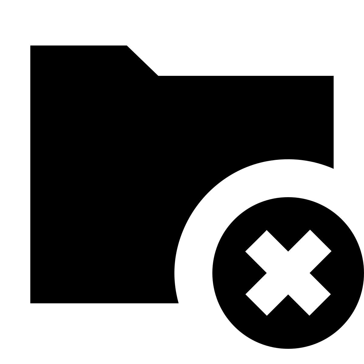 forma bold filled sharp style delete folder icon