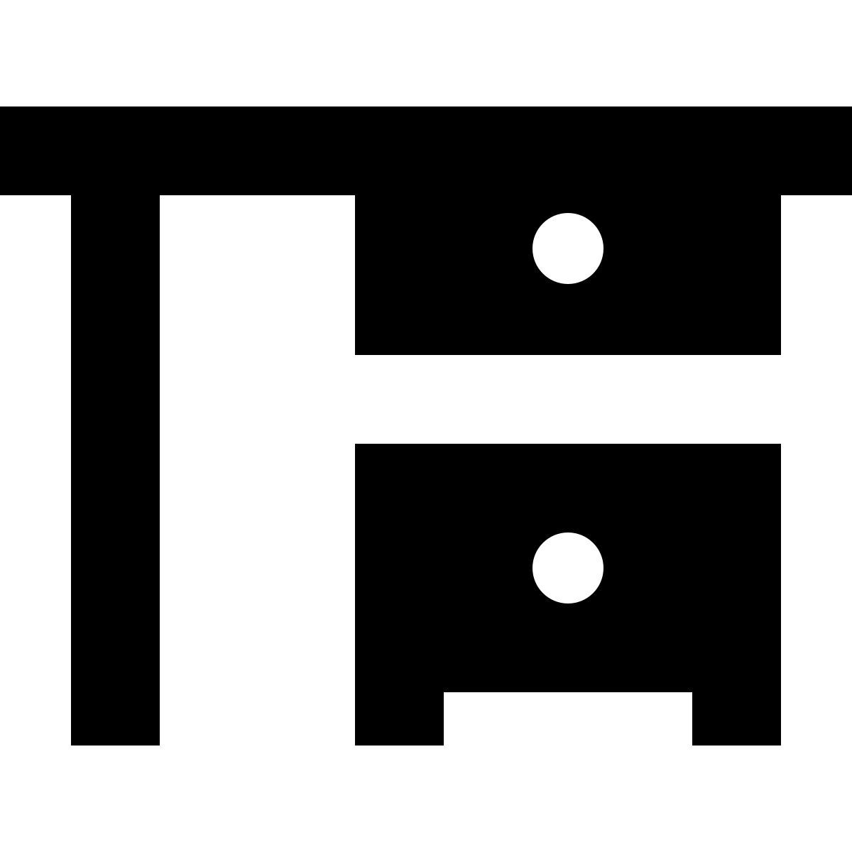 forma bold filled sharp style 책상 icon