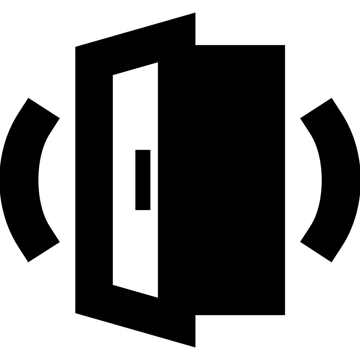 forma bold filled sharp style sensore porta allarmato icon