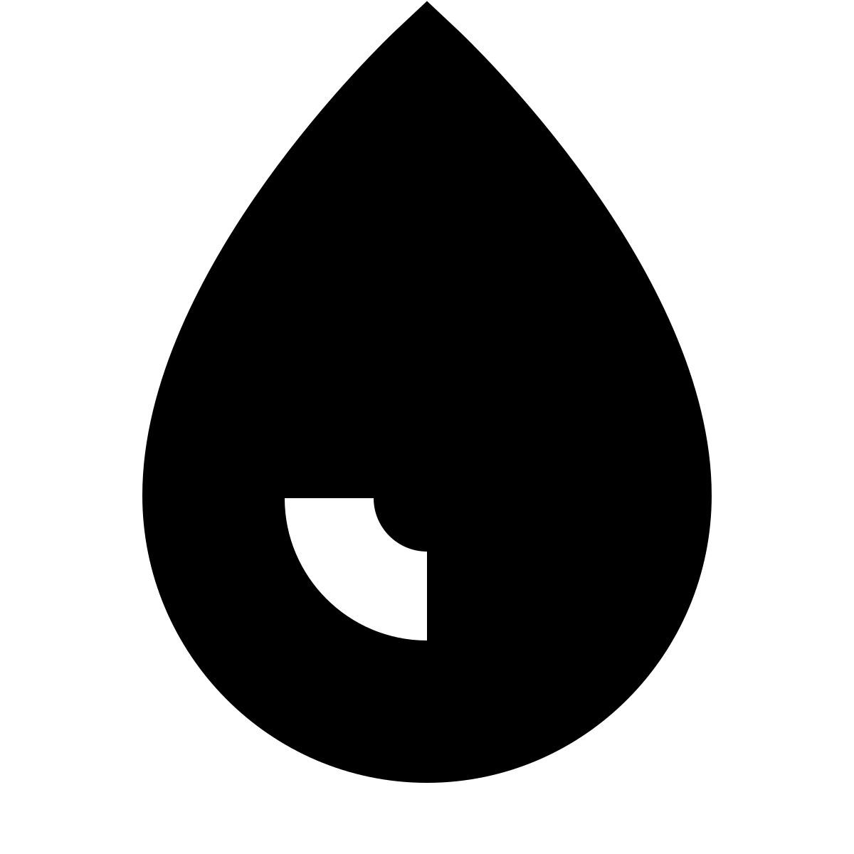 forma bold filled sharp style goccia di sangue icon