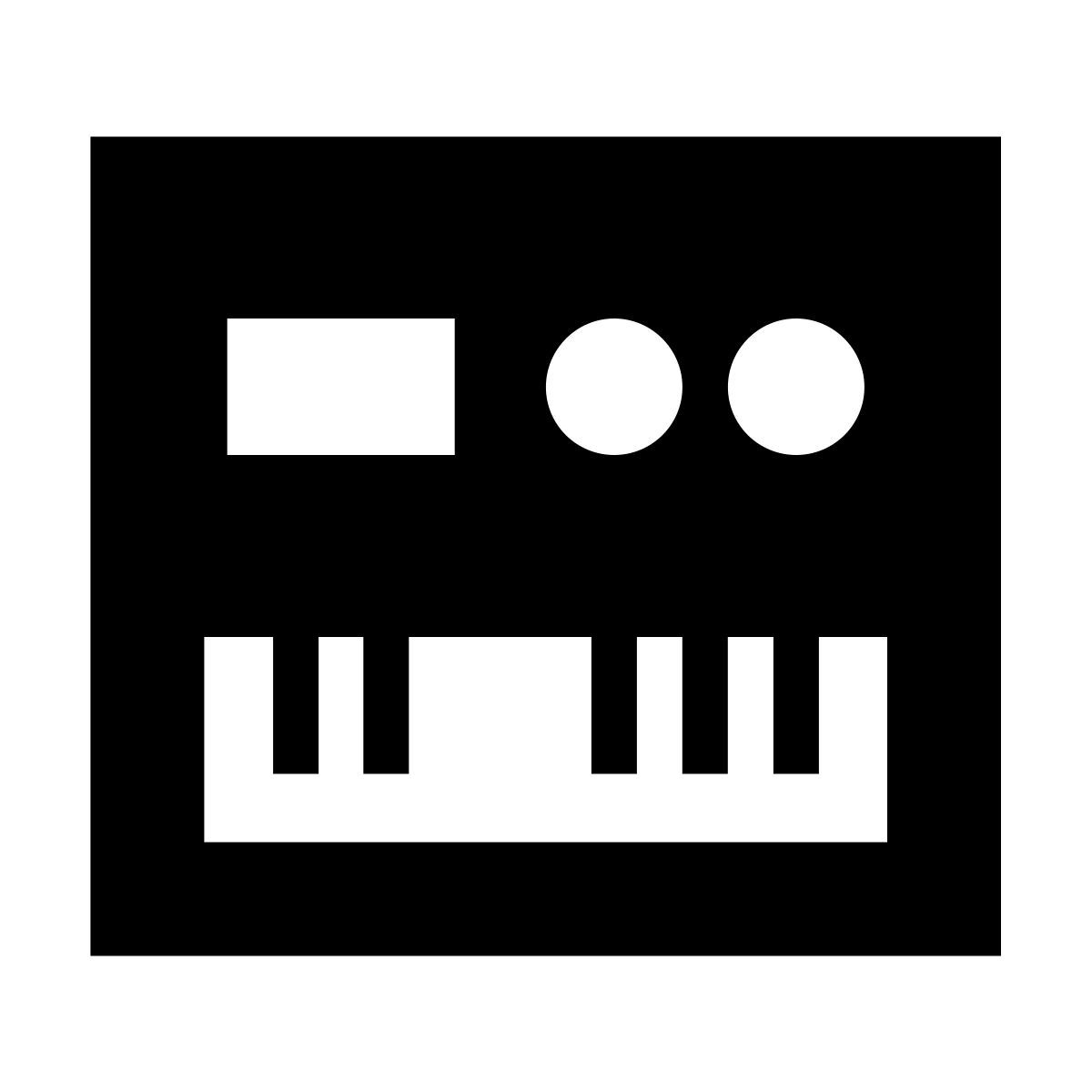 forma bold filled sharp style música electrónica icon